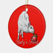 Red Baby's First Christmas Ornament (Links)