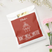 Red Bachelorette Weekend Weingläser Doodle Geschenktütchen (Versiegelt)