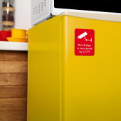 Red Background Camera Sureillance CCTV Kühlschrank Magnet