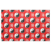Red Background Chinesisches Yinyang-Muster Stoff (Fat Quarter (45,7 x 55,9 cm))