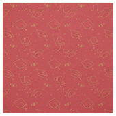 Red Background Graduation Cap Toss Stoff (Muster)