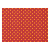 Red Background Orange Polka Dots Design Tischdecke (Vorderseite (Horizontal))
