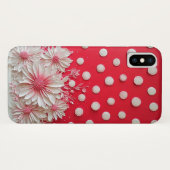 Red Background und Polka Dot Muster Case-Mate iPhone Hülle (Rückseite (Horizontal))