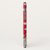 Red Background und Polka Dot Muster Case-Mate iPhone Hülle (Hinten/Links)