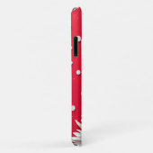 Red Background und Polka Dot Muster Case-Mate iPhone Hülle (Hinten/Rechts)