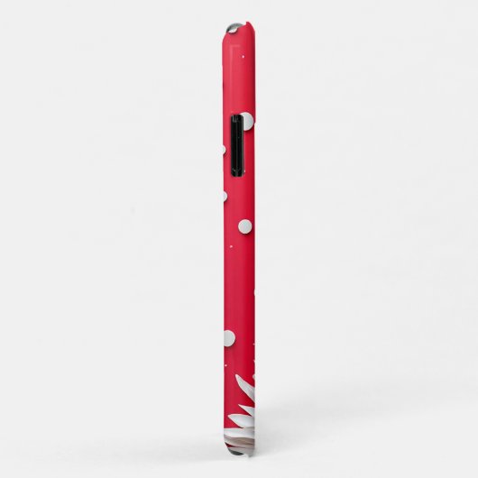 Red Background und Polka Dot Muster Case-Mate iPhone Hülle (Hinten/Rechts)