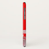 Red Background und Polka Dot Muster Case-Mate iPhone Hülle (Hinten/Links)