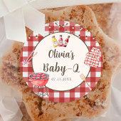 Red Backyard GRILLEN Baby Q Babyduschklemme Runder Aufkleber