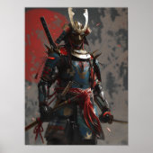 Red Badass Samurai Poster (Vorne)