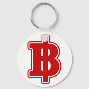 RED BAHT SIGN ฿ thailändischer ฿ Schlüsselanhänger