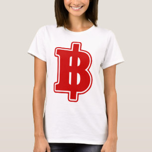 RED BAHT SIGN ฿ thailändischer ฿ T-Shirt