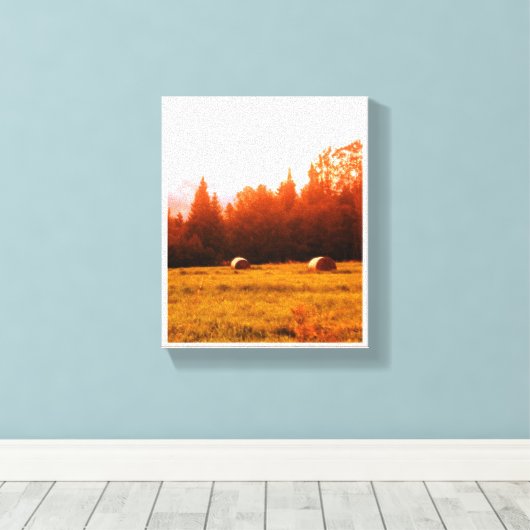Red Bales Canvas Print Leinwanddruck (Insitu (Holzboden))