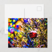 Red Ball, Weihnachtslicht Postkarte (Vorne/Hinten)