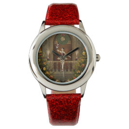 Red Ballerina und Nutcracker Glitzer Wrist Watch Armbanduhr
