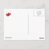 Red Balloon Hearts Postkarte (Rückseite)