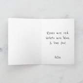 Red Balloon Liebe Simple Feiertagskarte (Innenseite)