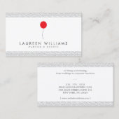 Red Balloon Logo für Veranstaltungsplaner, Party-P Visitenkarte (Vorne/Hinten)