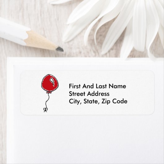 Red Balloon Party Decoration Cartoon (Insitu)