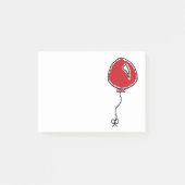 Red Balloon Party Decoration Cartoon Post-it Klebezettel (Vorderseite)