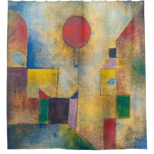 Red Balloon | Paul Klee | Duschvorhang (Vorderseite)