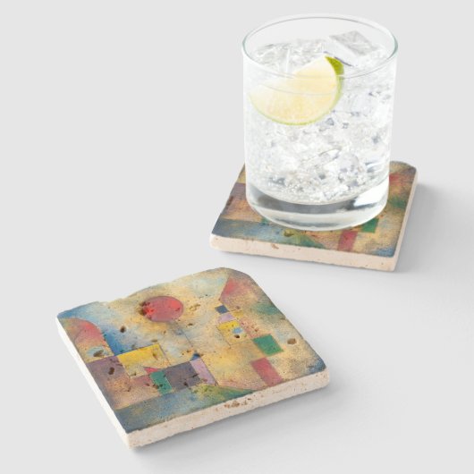 Red Balloon | Paul Klee | Steinuntersetzer (Seitenansicht)