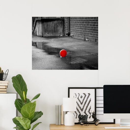 Red Balloon Poster (Heimbüro)