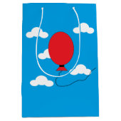 Red Balloon Rising Mittlere Geschenktüte (Vorderseite)