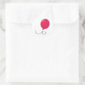 Red Balloon Runder Aufkleber (Tasche)