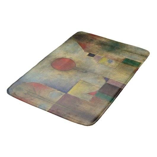 Red Balloon von Paul Klee Badematte (Schrägansicht)