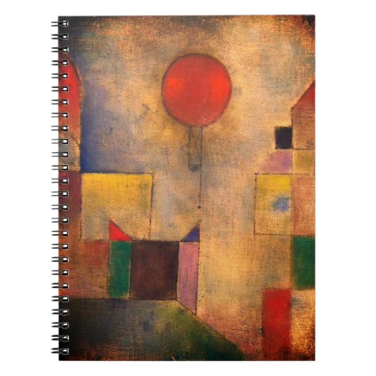 Red Balloon von Paul Klee Notizblock (Vorderseite)