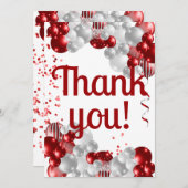 Red Balloons Birthday Danke (Vorne/Hinten)