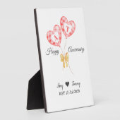 Red Balloons getickt mit Golden Bow Jubiläum Fotoplatte (Seite)