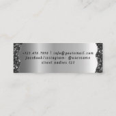 Red Balloons Glitzer Hochzeitsfeier Mini Visitenkarte (Rückseite)