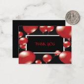 Red Balloons Vielen Dank Karten (Vorderseite/Rückseite Beispiel)