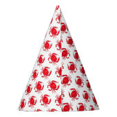 Red Baltimore Maryland MD Chesapeake Bay Crabs Partyhütchen (Rückseite)