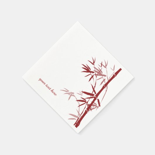 Red Bamboo Custom Paper Napkin Set Serviette (Ecke)