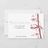 Red Bamboo RSVP Cards (Rückseite)