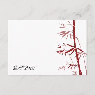 Red Bamboo RSVP Cards Karte