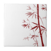 Red Bamboo Tiles and Trivets Fliese (Vorderseite)