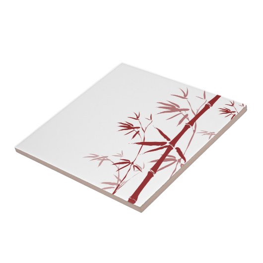 Red Bamboo Tiles and Trivets Fliese (Seite)