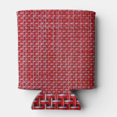 Red Bamboo Wicker Rattan Texture Dosenkühler (Rückseite)