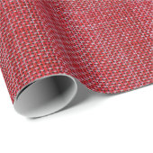 Red Bamboo Wicker Rattan Texture Geschenkpapier (Rolleneckpunkt)