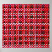 Red Bamboo Wicker Rattan Texture Poster (Vorne)