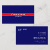 Red Band - Dark Blue Visitenkarte (Vorne/Hinten)