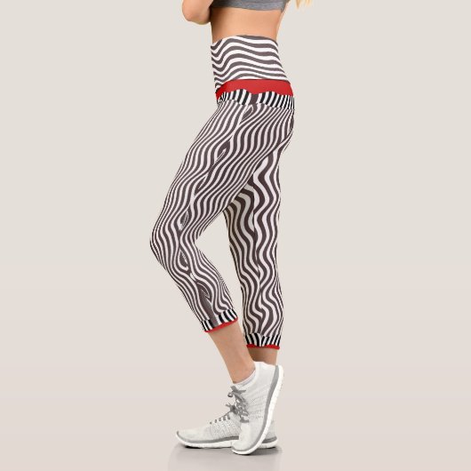 Red Band Zebra Print Capri Leggings (Links)