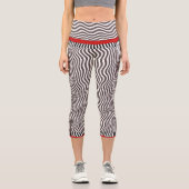 Red Band Zebra Print Capri Leggings (Vorderseite)