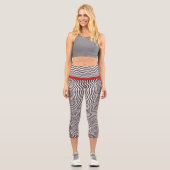 Red Band Zebra Print Capri Leggings (Vorderseite)