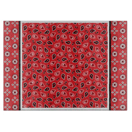Red Bandana Boho Prints Schneidebrett