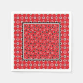 Red Bandana Boho Prints Serviette (Vorderseite)