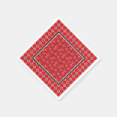 Red Bandana Boho Prints Serviette (Ecke)